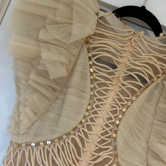 Gold Zimmerman Floor Length Gown - Picture 2 of 6